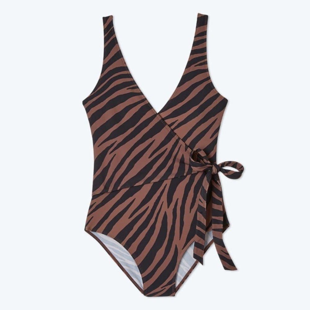 Summersalt Zebra Wrap One-Piece – Size S – NWT $30